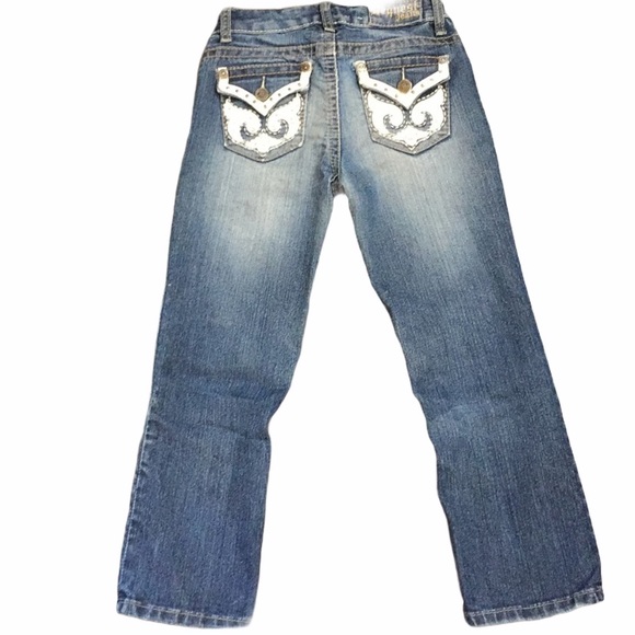 Request Straight Leg Faded Wash Denim Jeans 10 - Picture 2 of 4